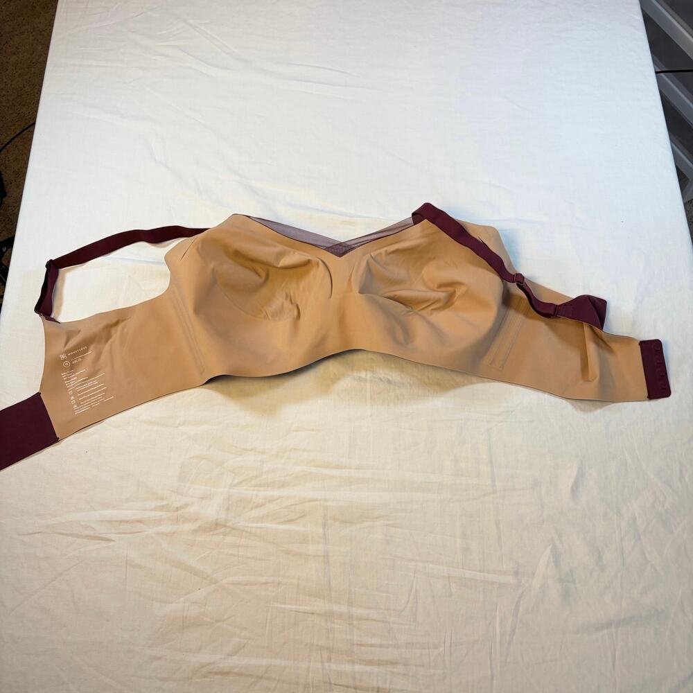 Honeylove crossover wireless bra. Wine color. Size 1X, 40 C/D. - Picture 4 of 5